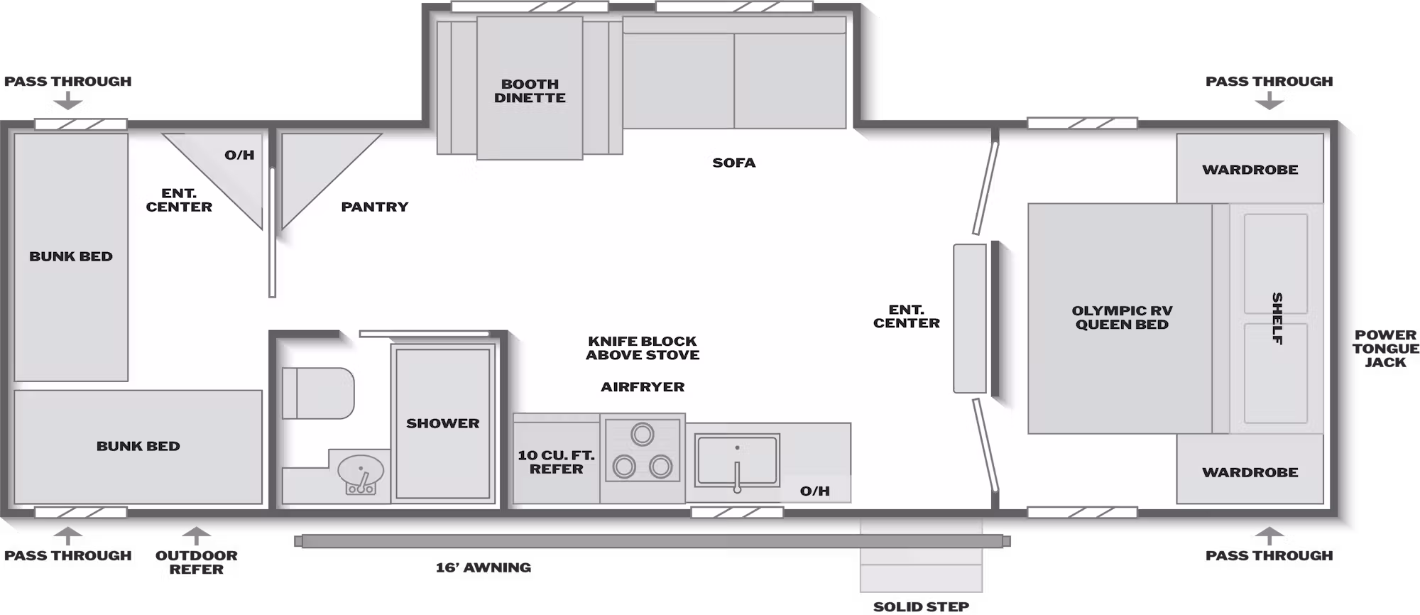 2027 Keystone Hideout 288BRSWE floorplan