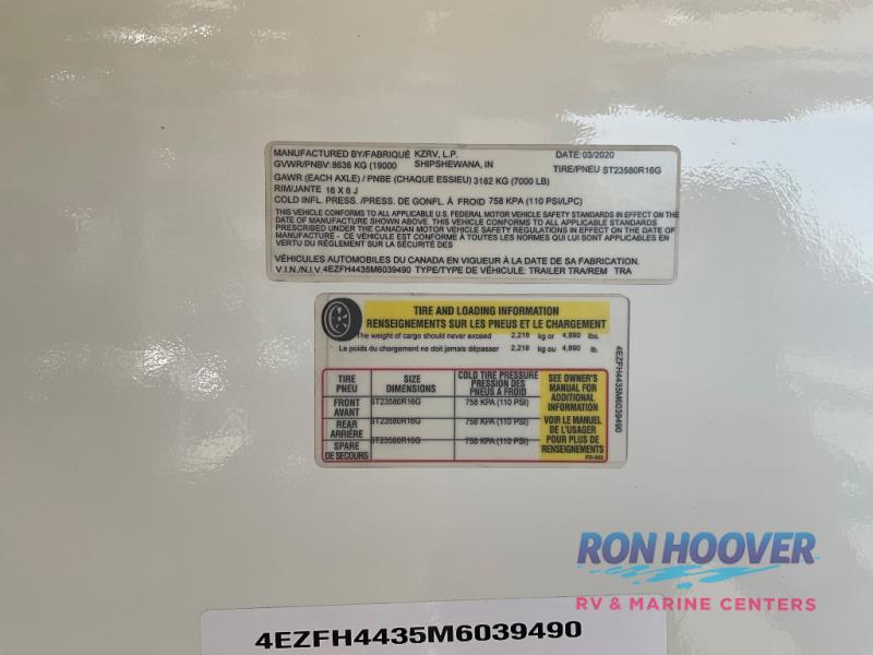 2021 KZRV, LP VENOM 3911TK - Image 34