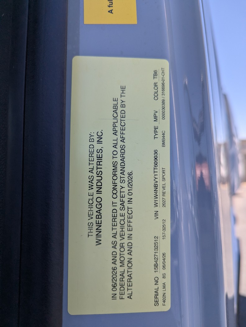 2027 Winnebago Revel Sport 44C - Image 9
