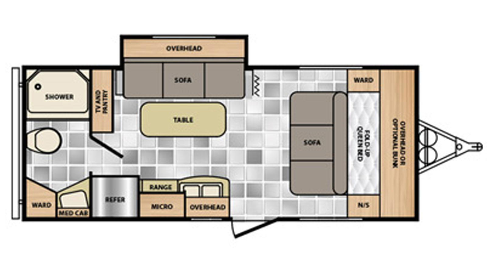 2016 Winnebago Micro Minnie 2106DS - Floorplan 1