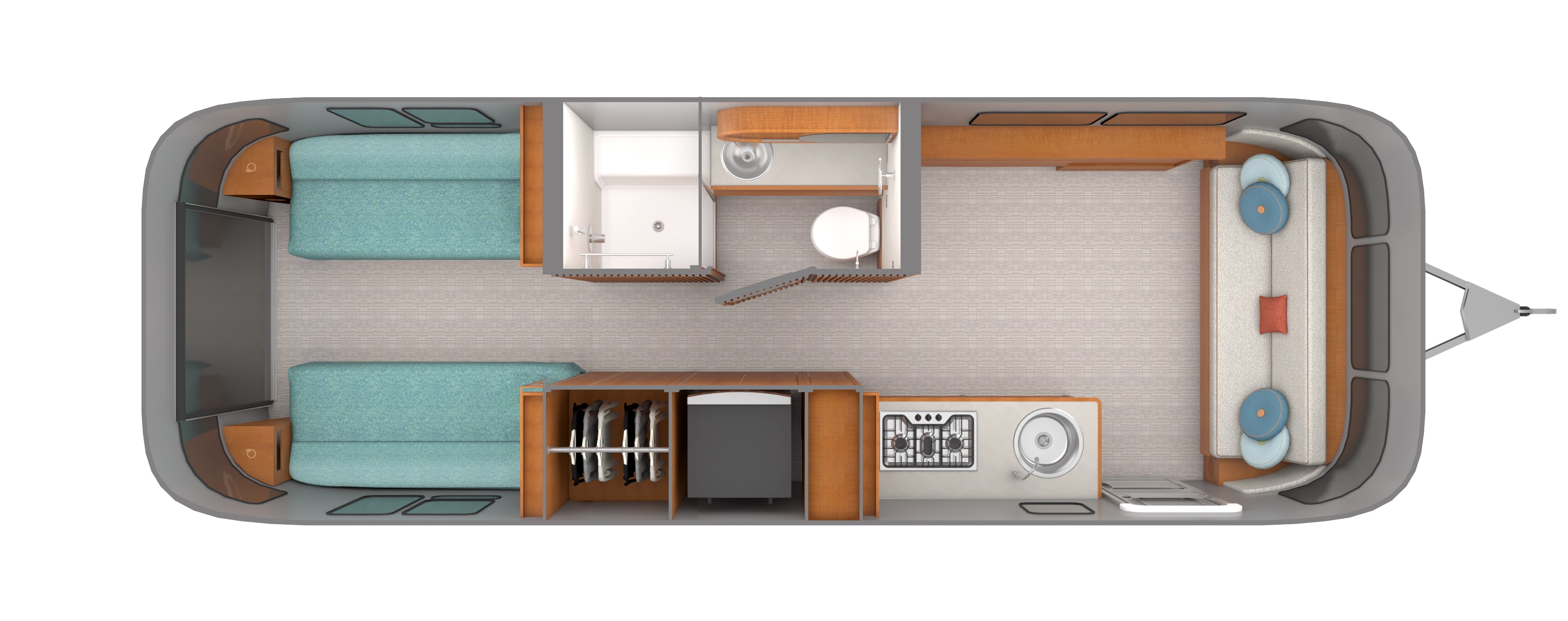2027 Airstream Frank Lloyd Wright Limited Edition 28Rb - Floorplan 1