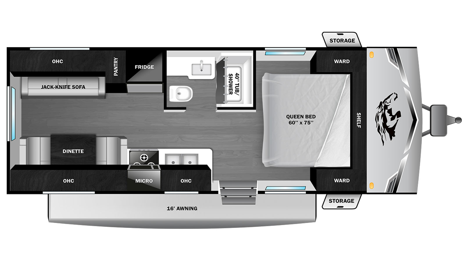 2026 Highland Ridge Colt 21QB - Floorplan 1