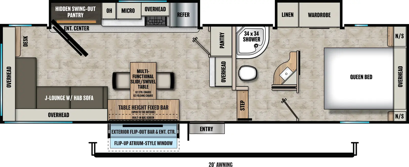 2026 Forest River Shasta Phoenix 27BAR floorplan