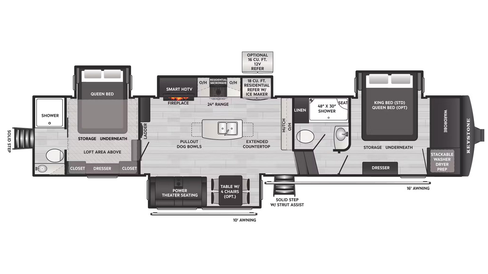 2025 Keystone Montana High Country 381TB - Floorplan 1