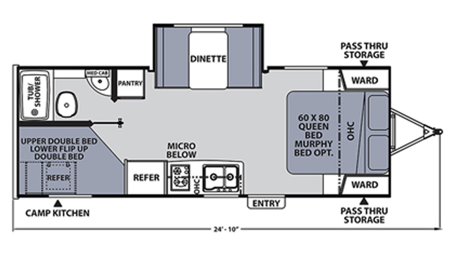 2022 Coachmen Apex Nano 208BHS - Floorplan 1