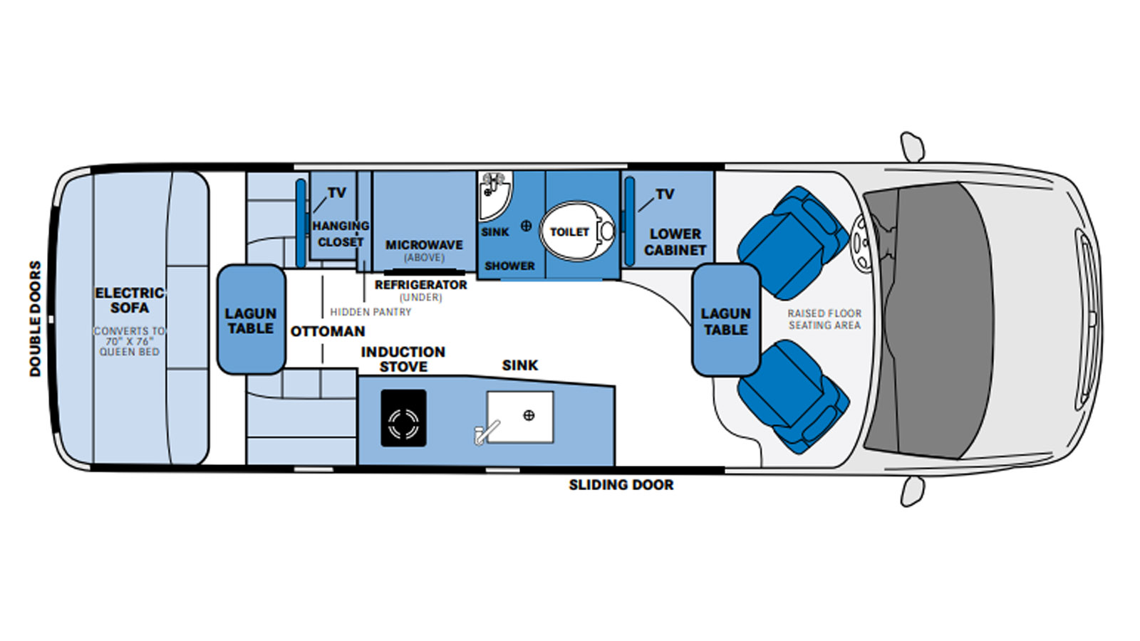 2023 Pleasure-Way Plateau FL - Floorplan 1