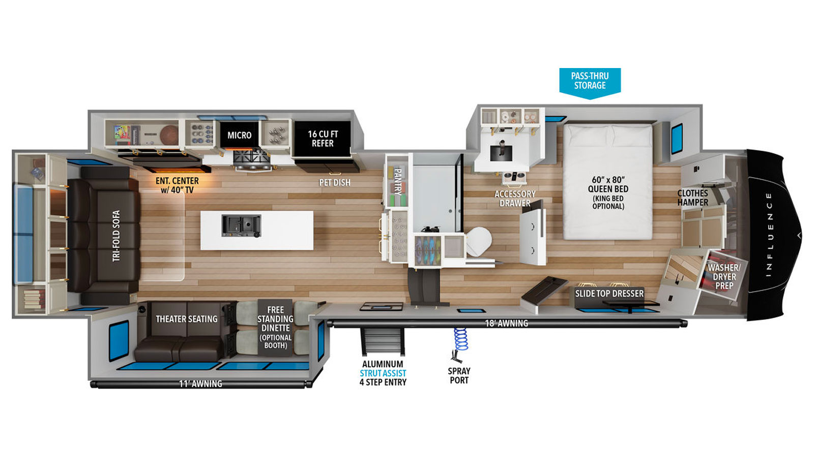2026 Grand Design Influence 3503GK - Floorplan 1