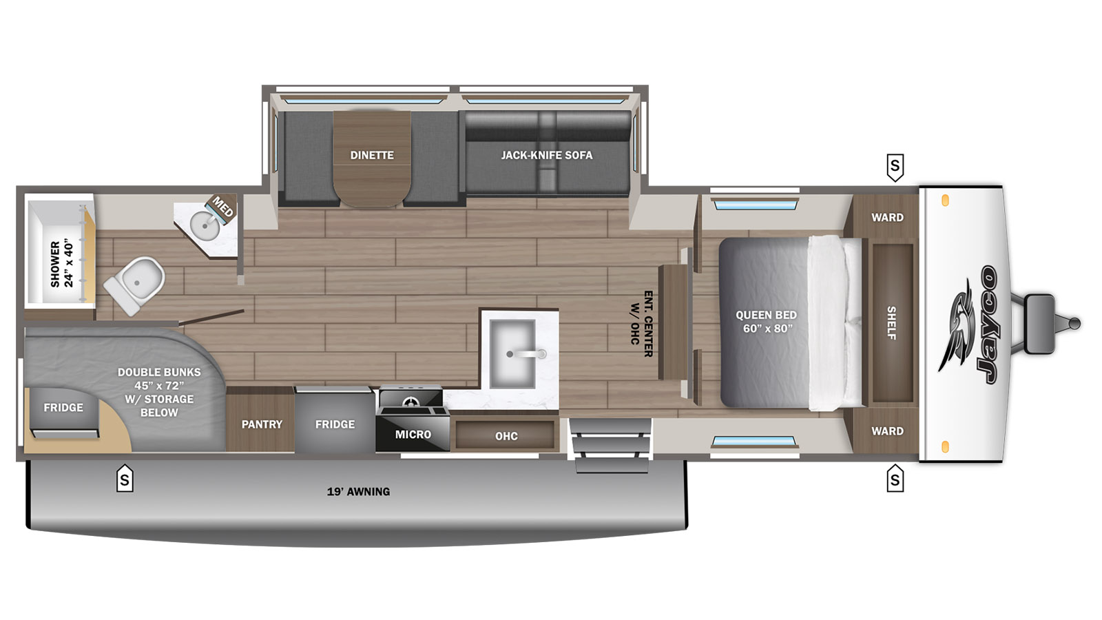 2027 Jayco Jay Feather SL 26BHSL - Floorplan 1