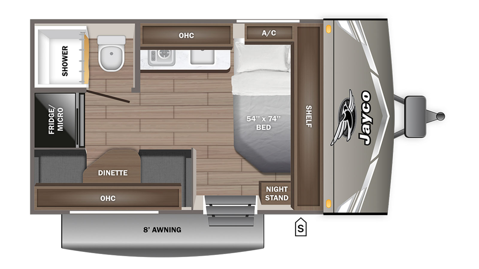2027 Jayco Jay Flight SLX 130RDW - Floorplan 1