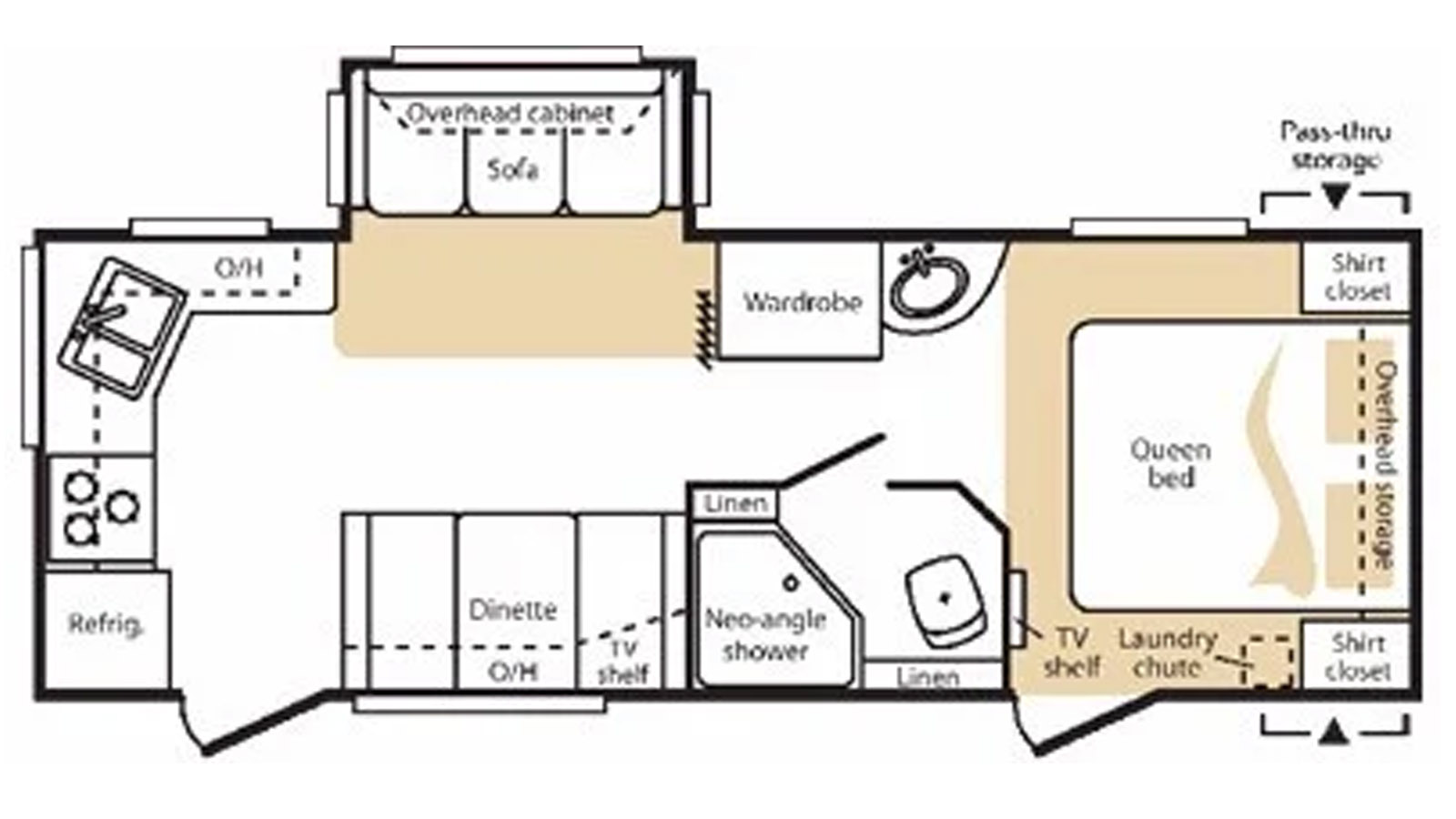 2009 Keystone Cougar 243RKS (West Coast) - Floorplan 1