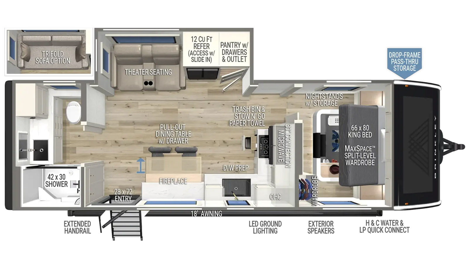 2026 Brinkley RV Model I 265 - Floorplan 1