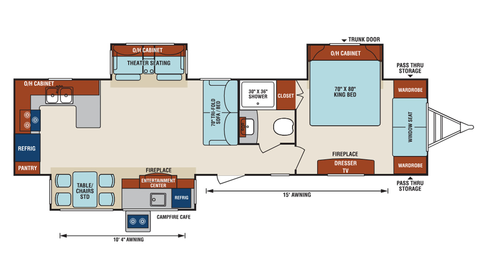 2018 VENTURE RV SPORT TREK TOURING 336 VRK - Floorplan 1