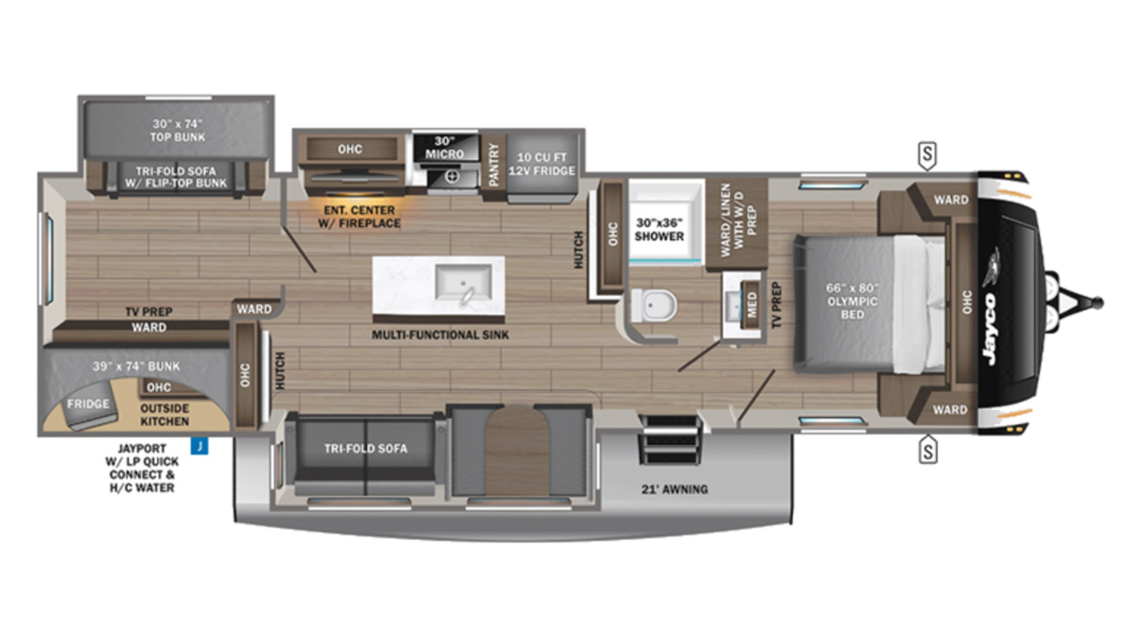 2027 Jayco Eagle 312BHOK - Floorplan 1