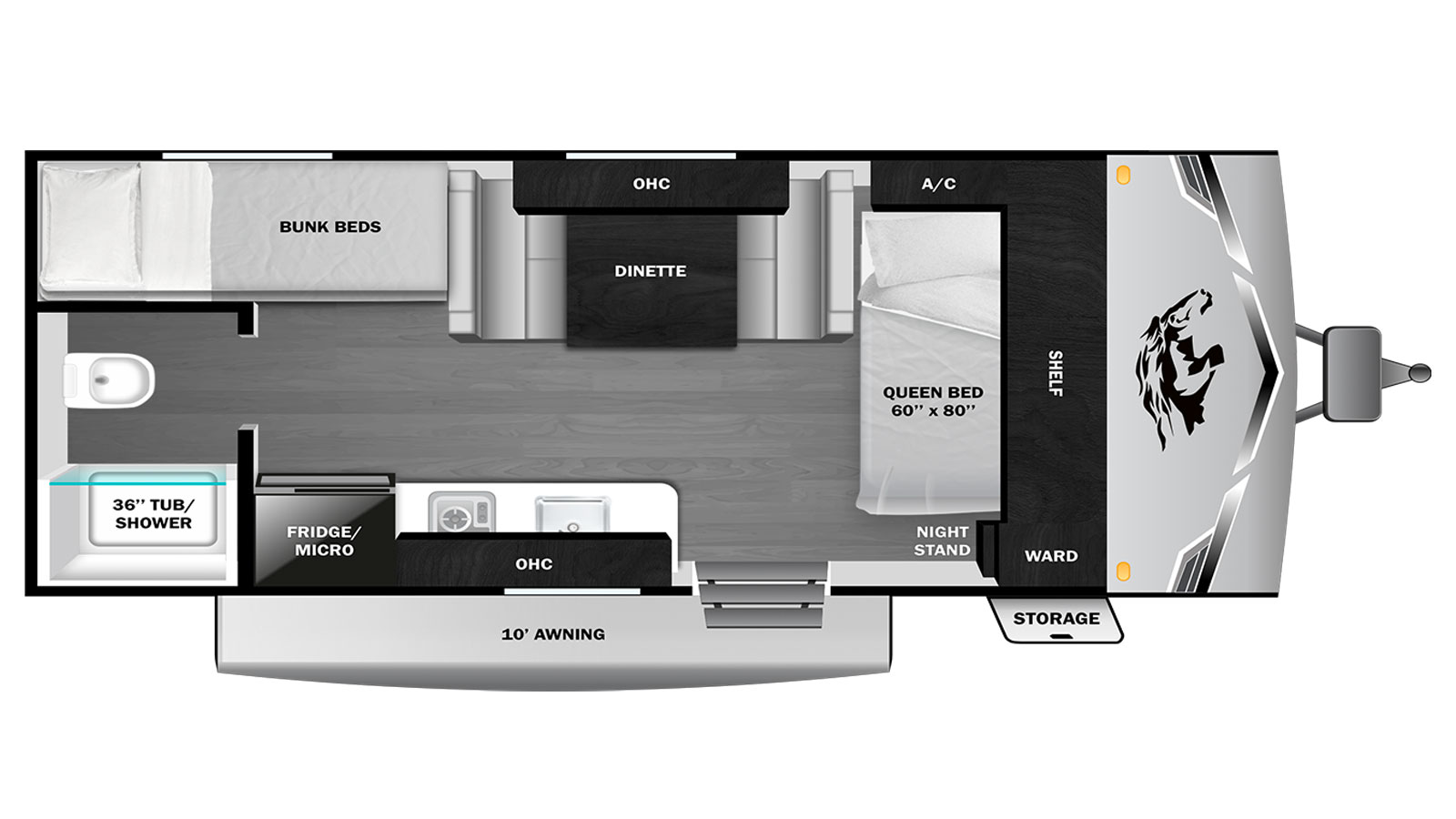 2026 Highland Ridge Colt 17BH - Floorplan 1