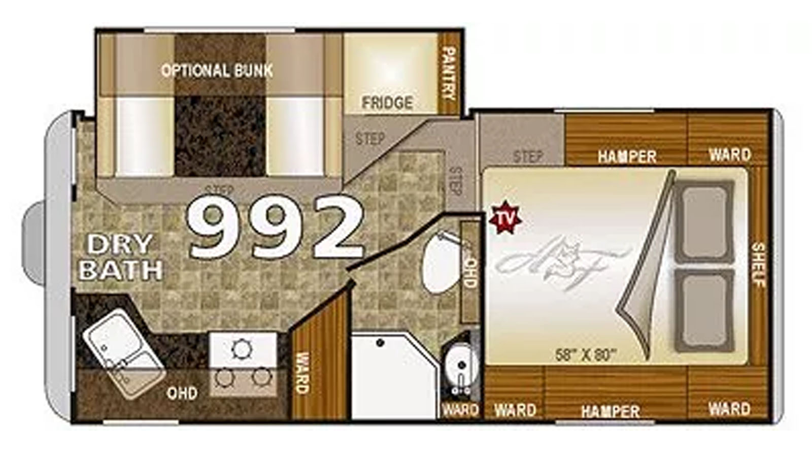 2020 ARCTIC FOX NORTHWOOD 992 - Floorplan 1