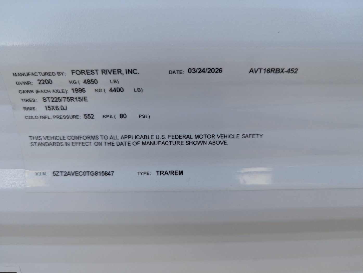 2026 Prime Time Avenger LT 16RBX - Image 7