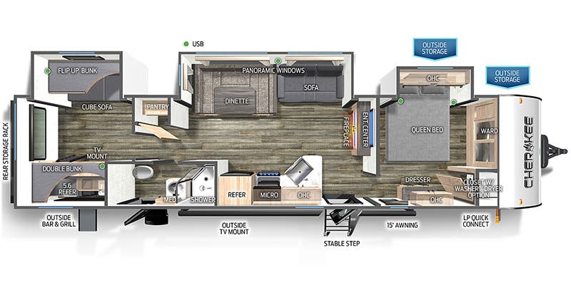 2023 Forest River Cherokee 324TS floorplan