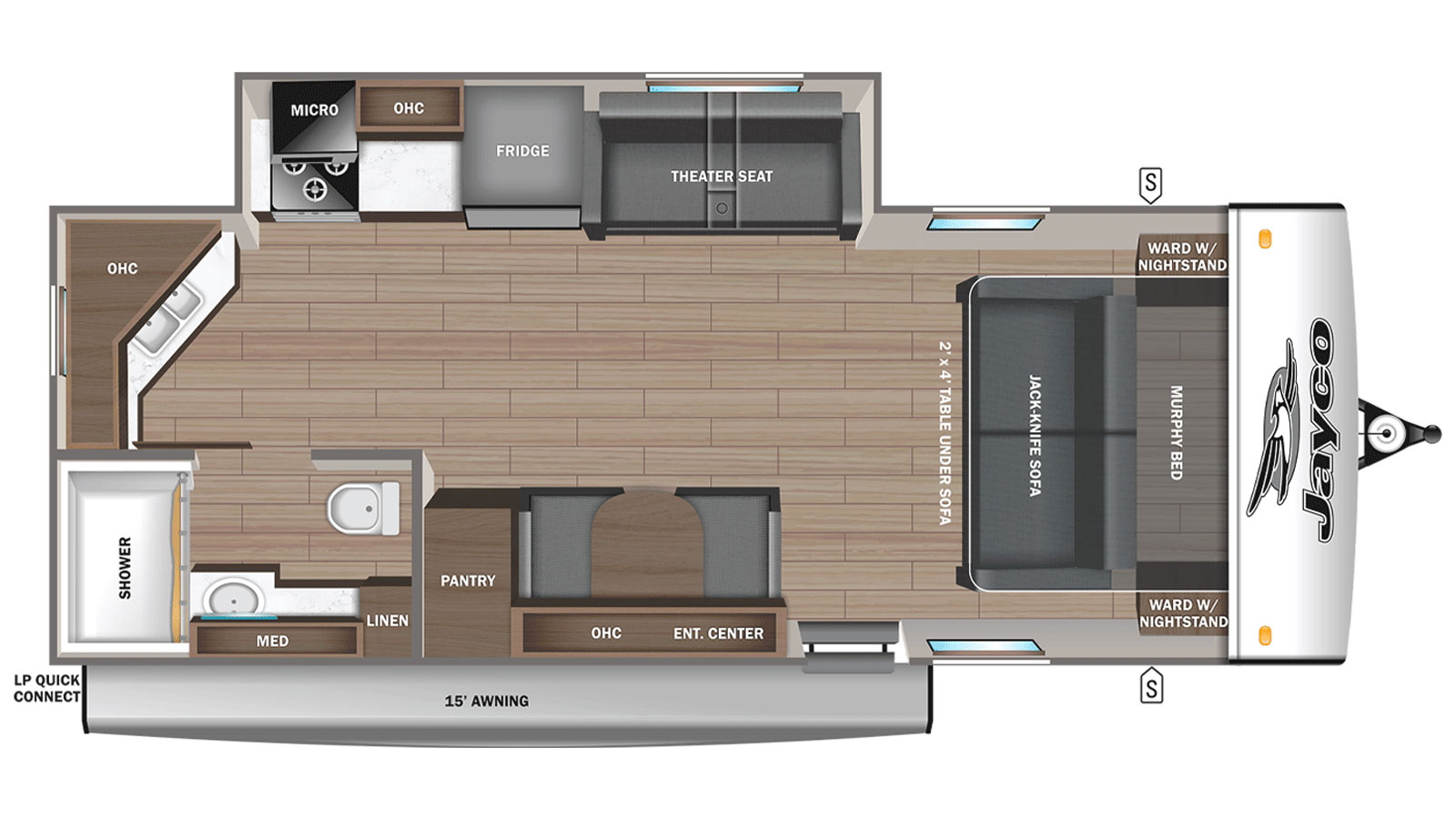 2026 Jayco Jay Feather 21MML - Floorplan 1