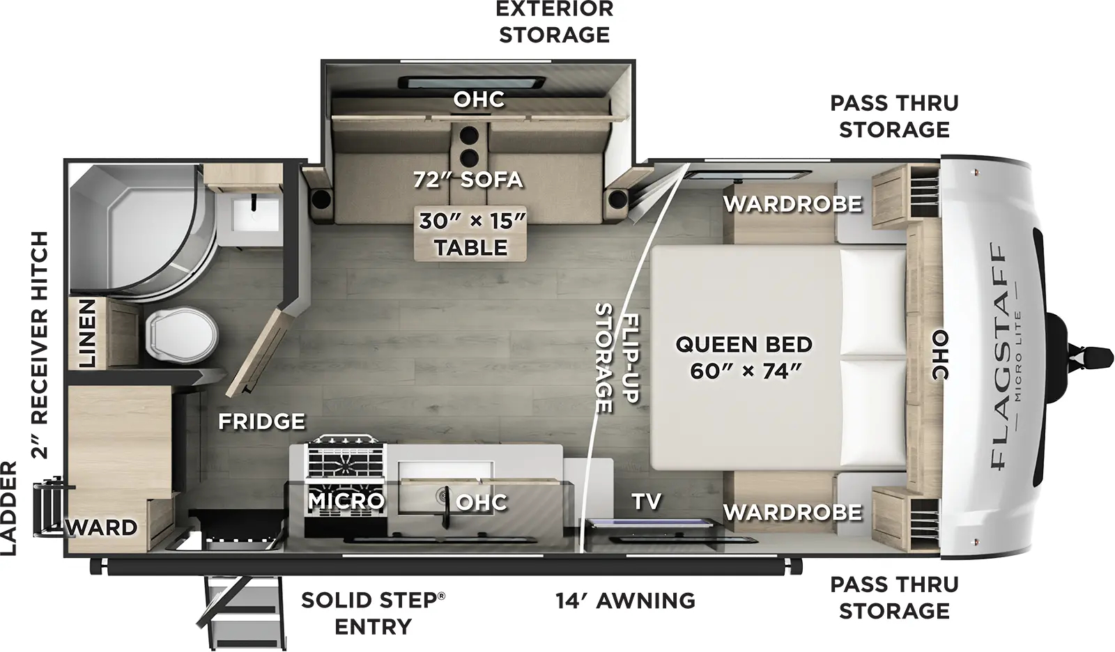 2027 Forest River Flagstaff Micro Lite 21FBRS floorplan
