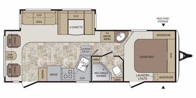 2011 Keystone Cougar XLite 25RLSWE - Floorplan 1