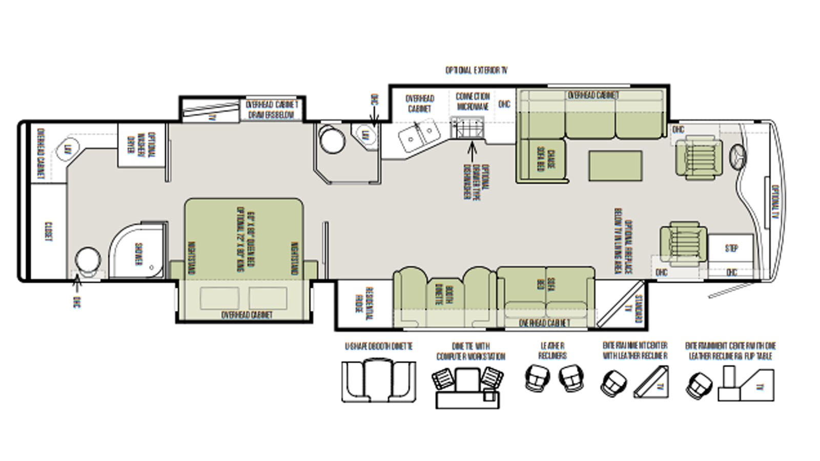 2015 Tiffin Phaeton 42 LH - Floorplan 1