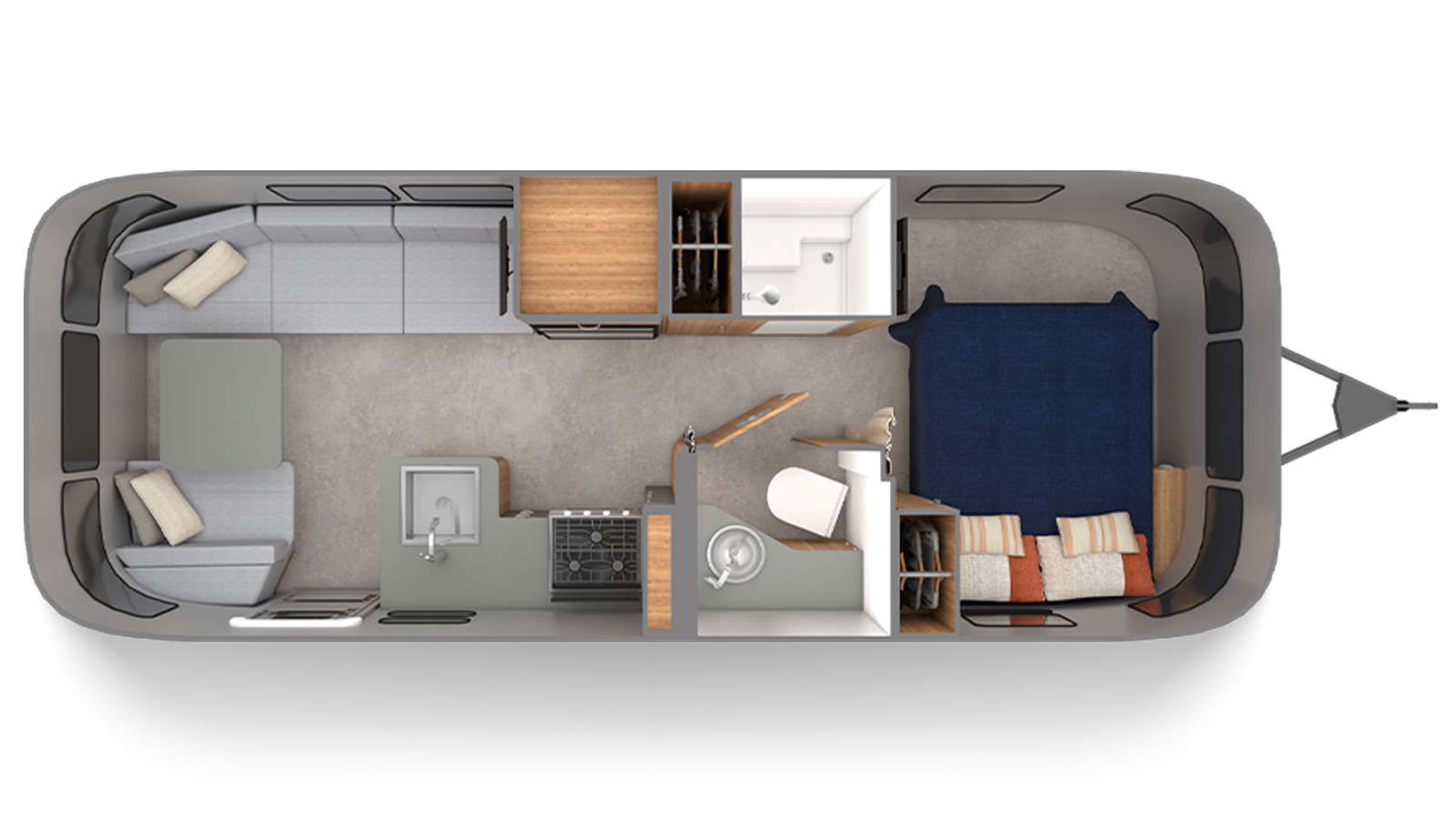 2026 Airstream Trade Wind 25FB - Floorplan 1