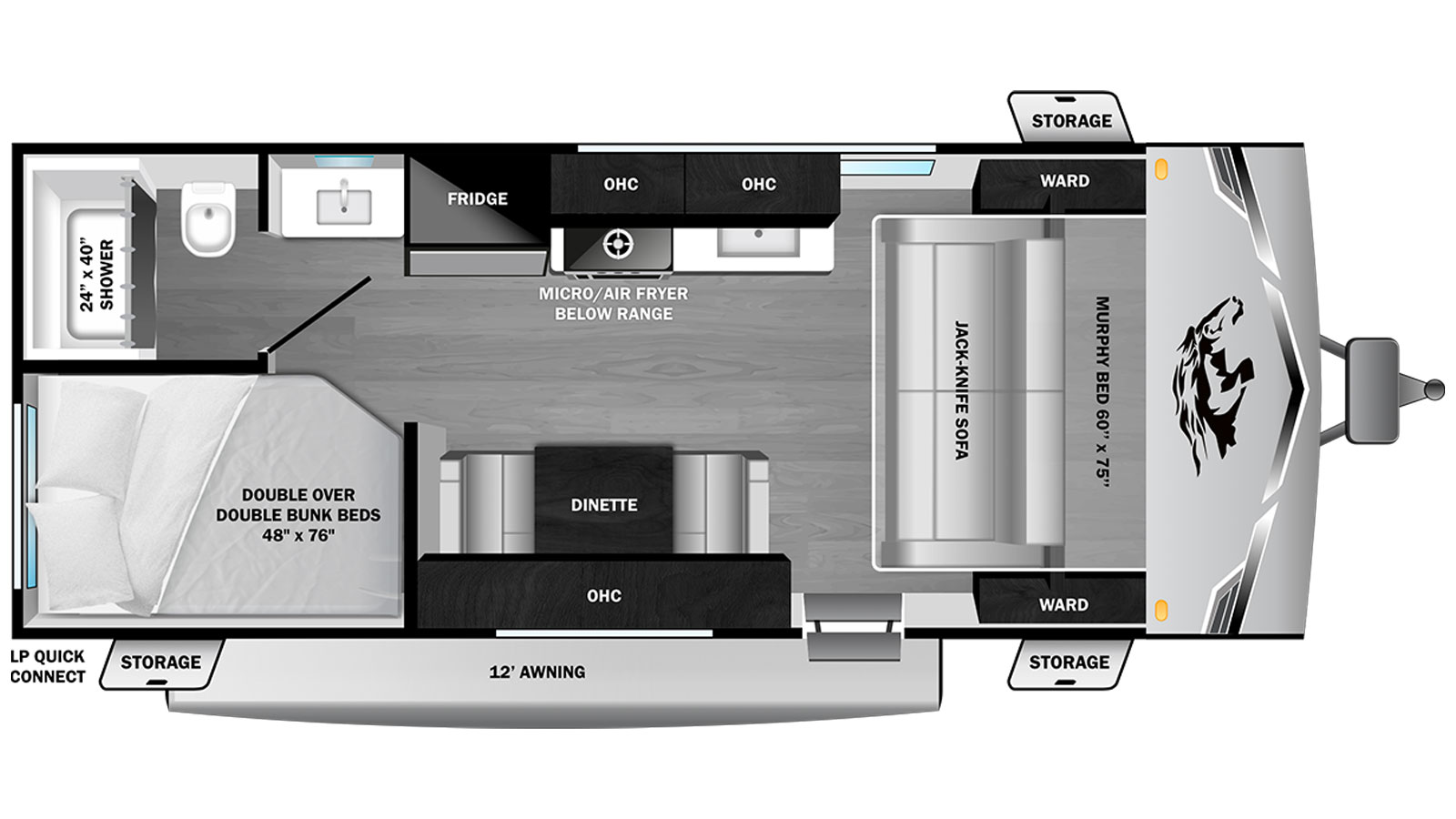 2027 Highland Ridge Colt 20DB - Floorplan 1