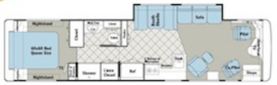 2004 Foretravel U295 3610 WTFS - floorplan 1