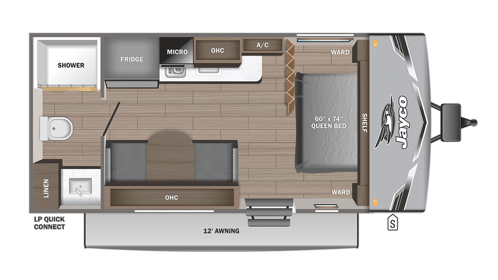 2026 Jayco Jay Flight SLX 175FQW - Floorplan 1