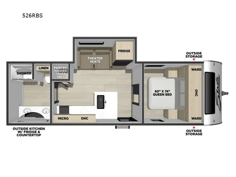 2026 Coachmen Shasta I-5 526RBS - Floorplan 1