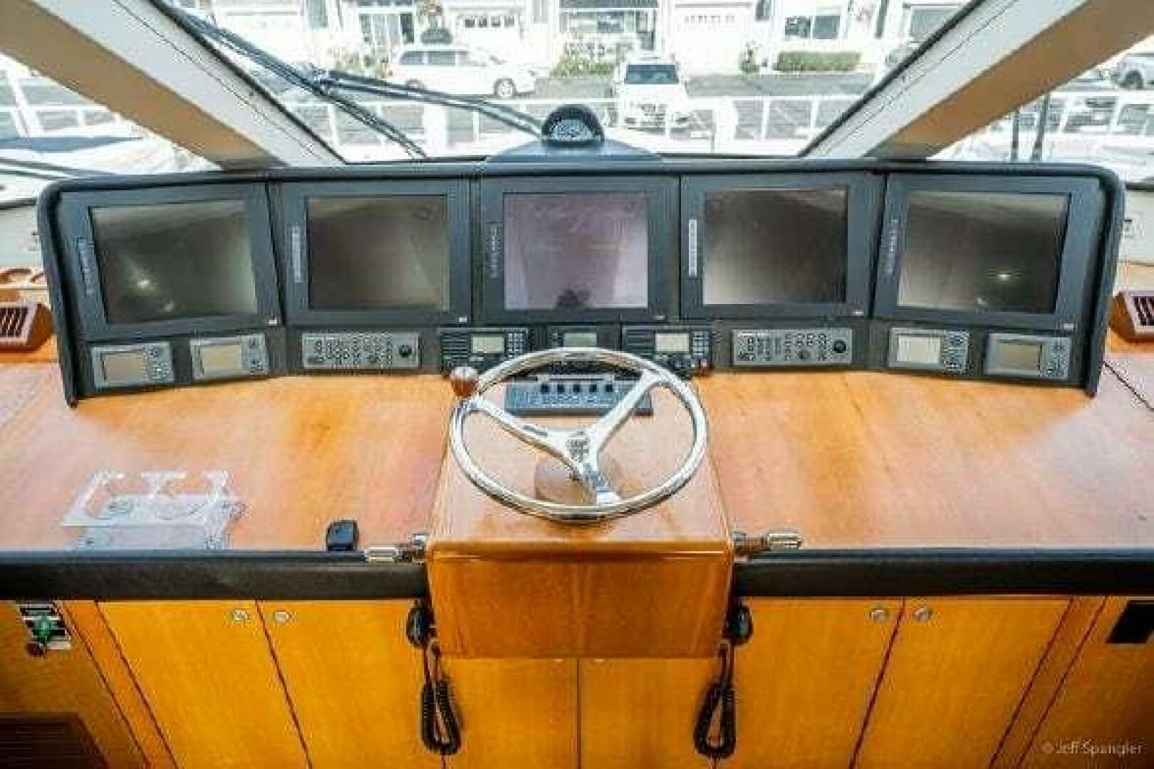 2008 Hatteras 77 Enclosed Bridge - Image 2