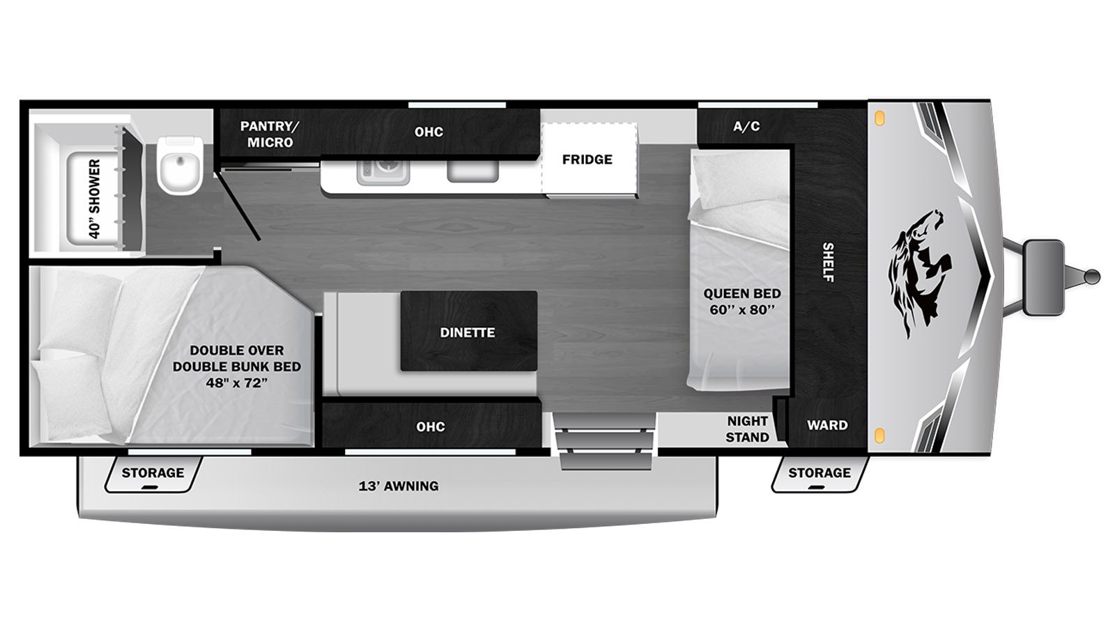 2026 Highland Ridge Colt CTR Edition 17DB - Floorplan 1