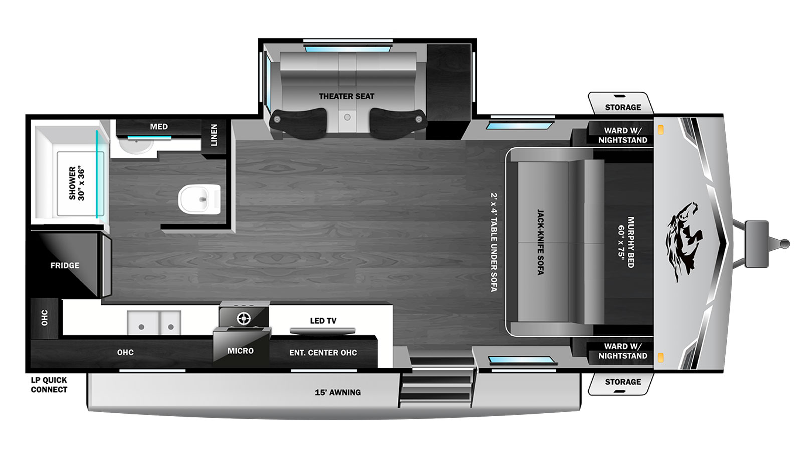 2026 Highland Ridge Range Lite 200MLM - Floorplan 1