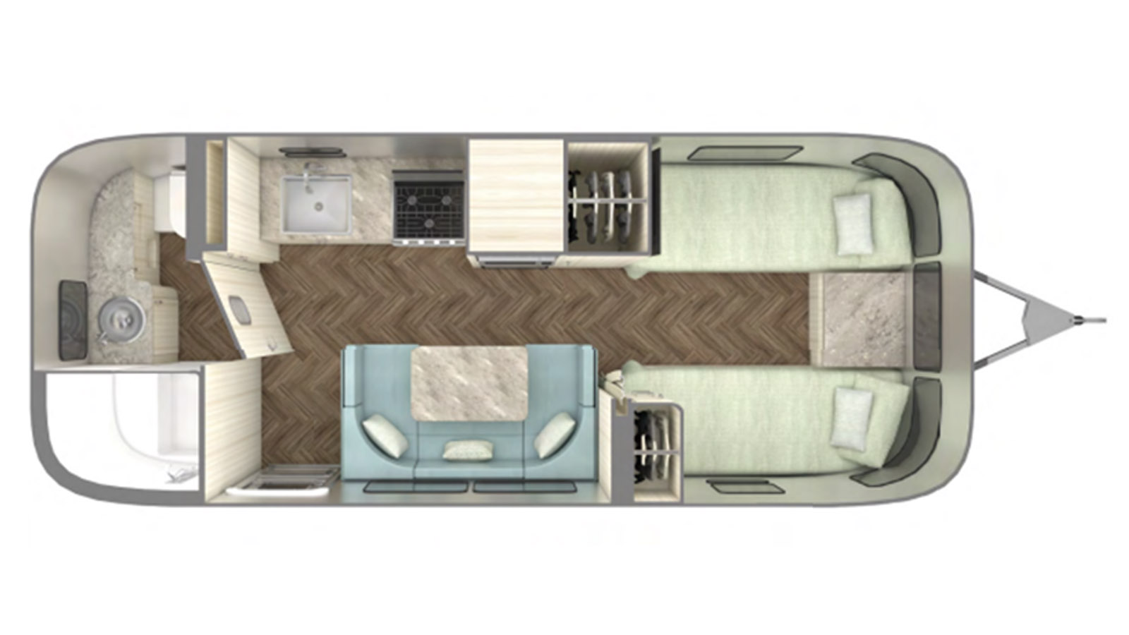 2026 AIRSTREAM 23FBT INTERNATIONAL - Floorplan 1