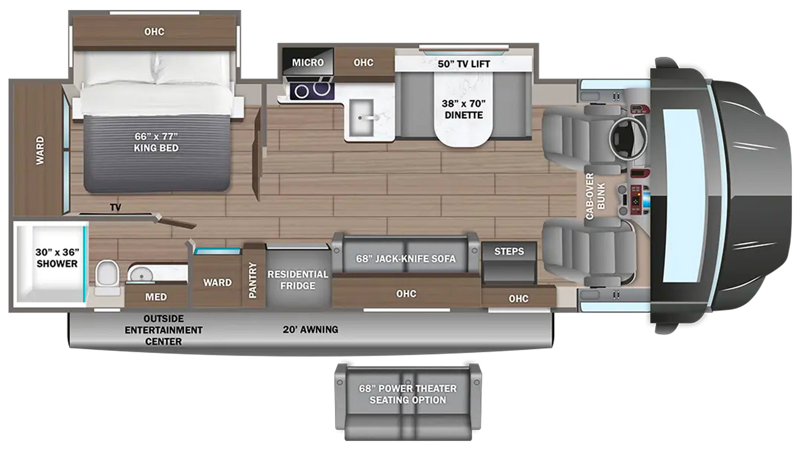 2026 Entegra Coach Esteem XL 32U - Floorplan 1