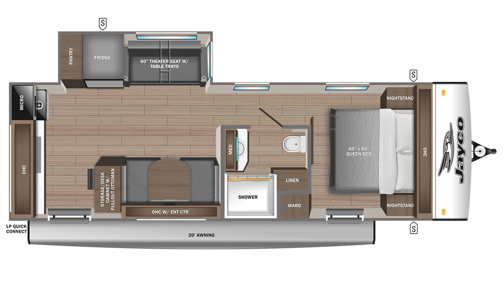 2026 Jayco Jay Feather 23RK - Floorplan 1