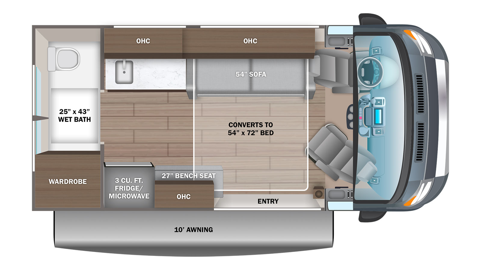 2027 Jayco Comet 18C - Floorplan 1