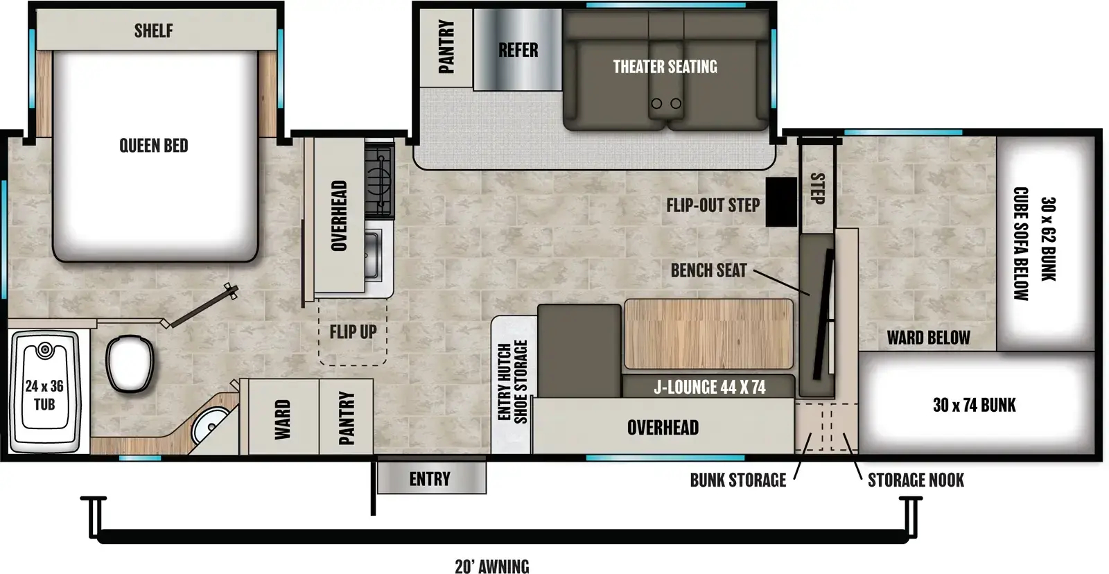 2026 Forest River Shasta Phoenix 218SE floorplan
