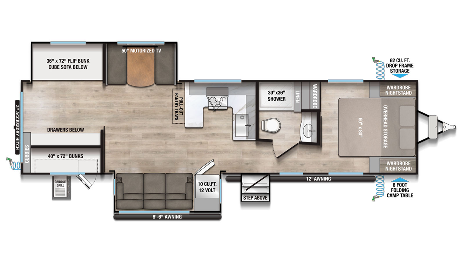 2026 Alliance RV DELTA 321BH - Floorplan 1