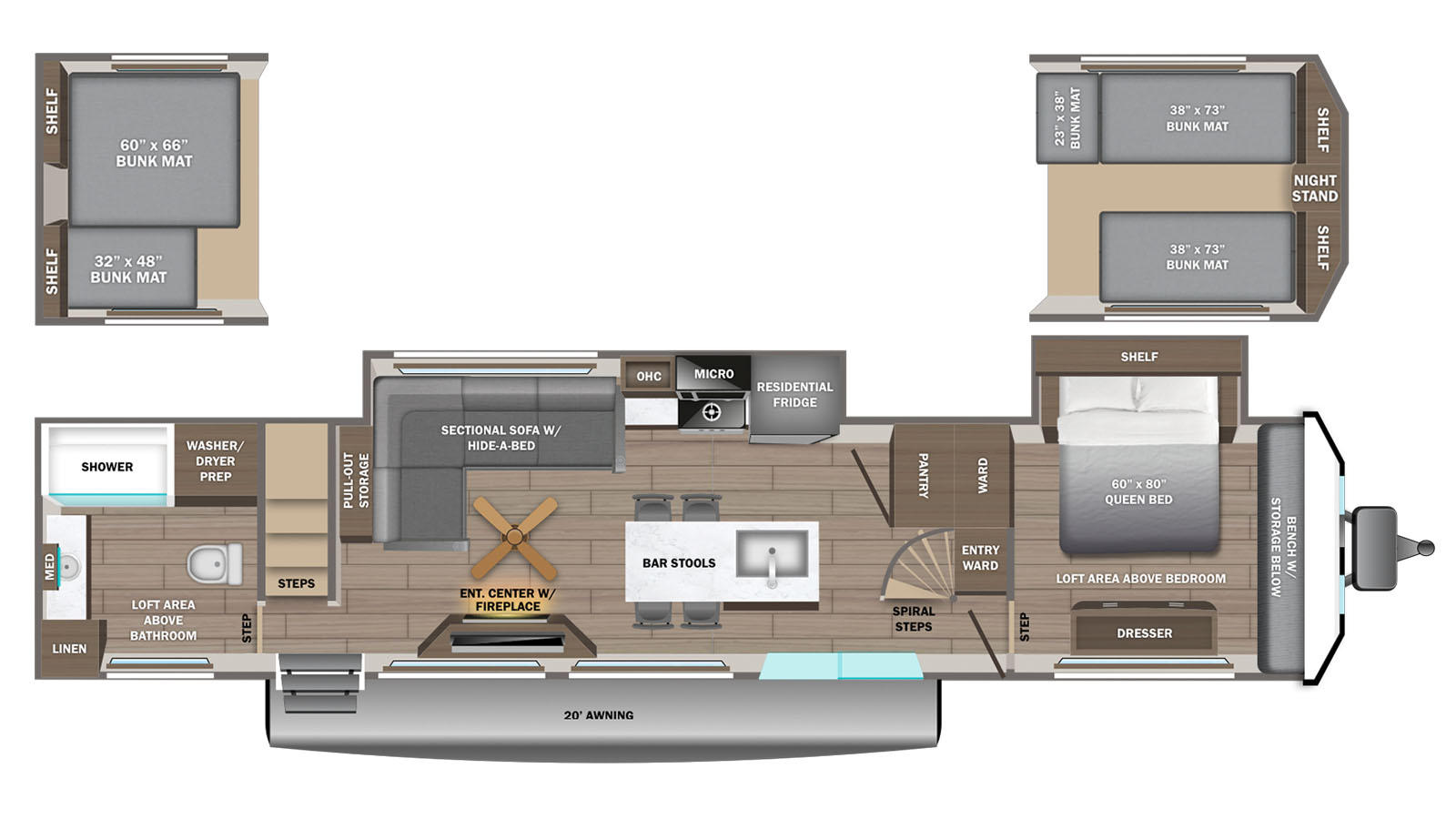 Jayco Jay Flight Bungalow floorplan