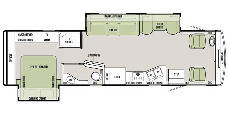 Tiffin Motorhomes Allegro floorplan