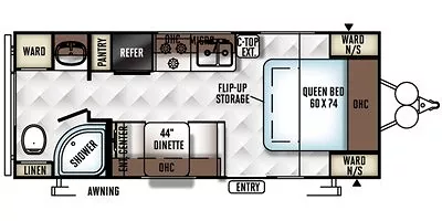 2016 Forest River Flagstaff Micro Lite 23FB floorplan