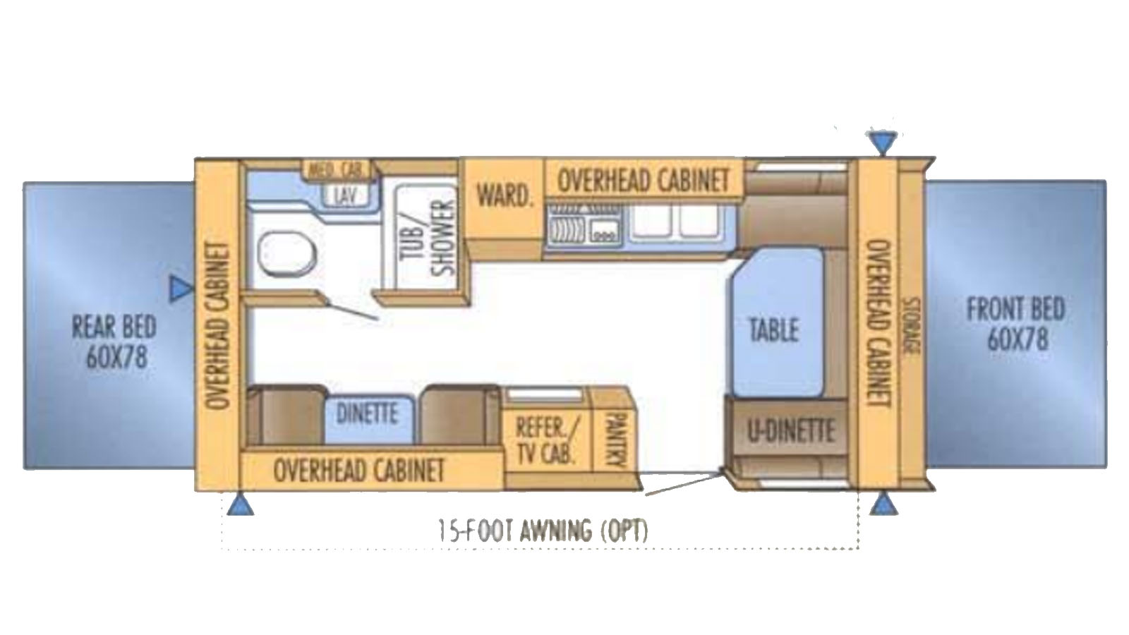 2003 JAYCO KIWI 21C HMS - Floorplan 1