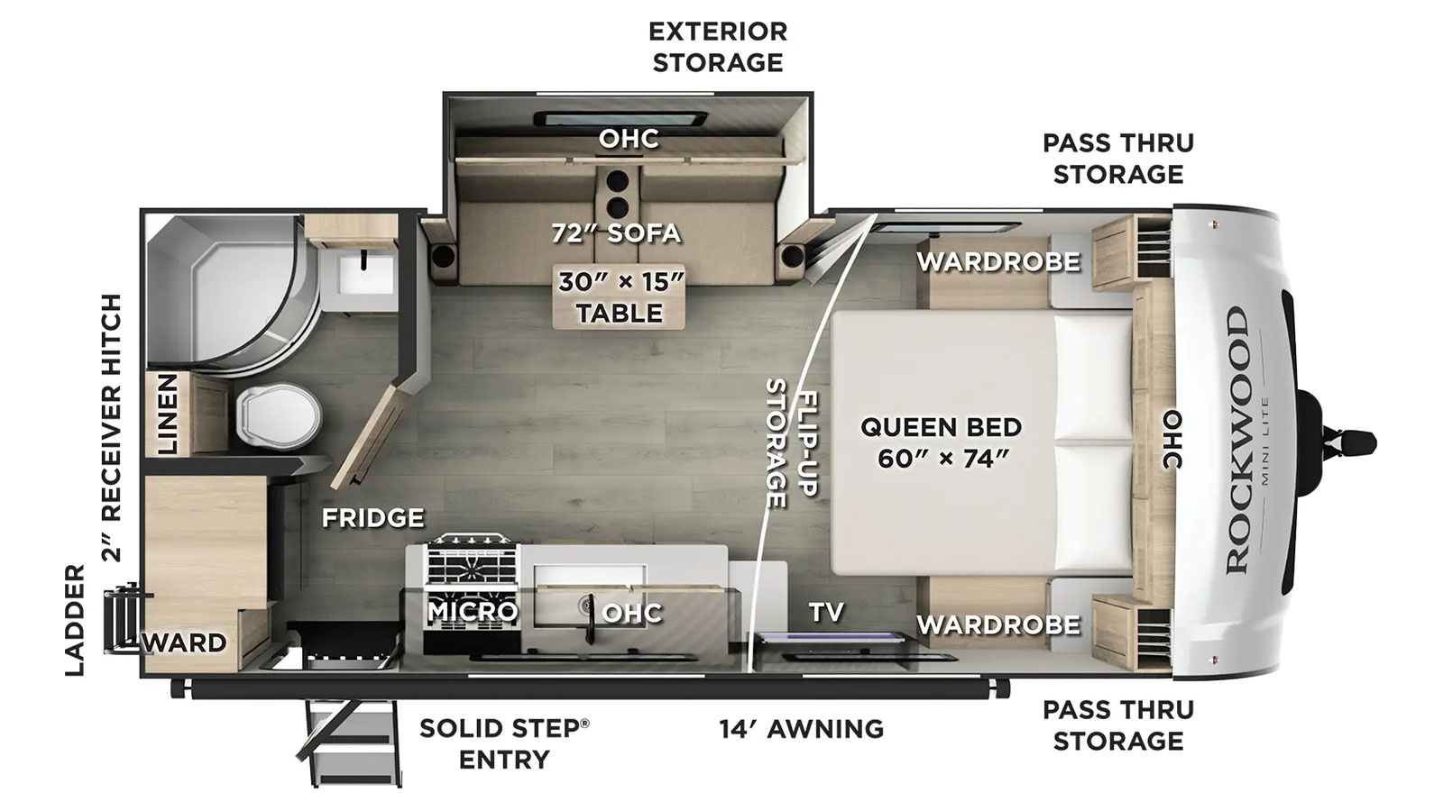 2026 Forest River Rockwood Mini Lite 2109S - Floorplan 1