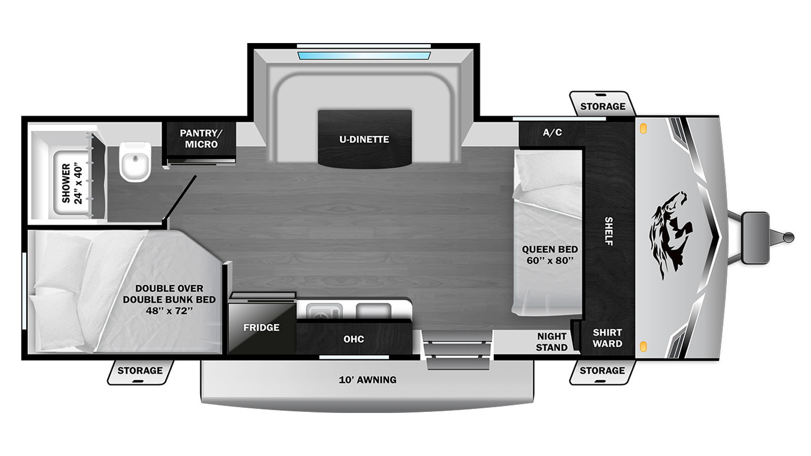 2026 Highland Ridge Colt CTR Edition 17DBS - Floorplan 1
