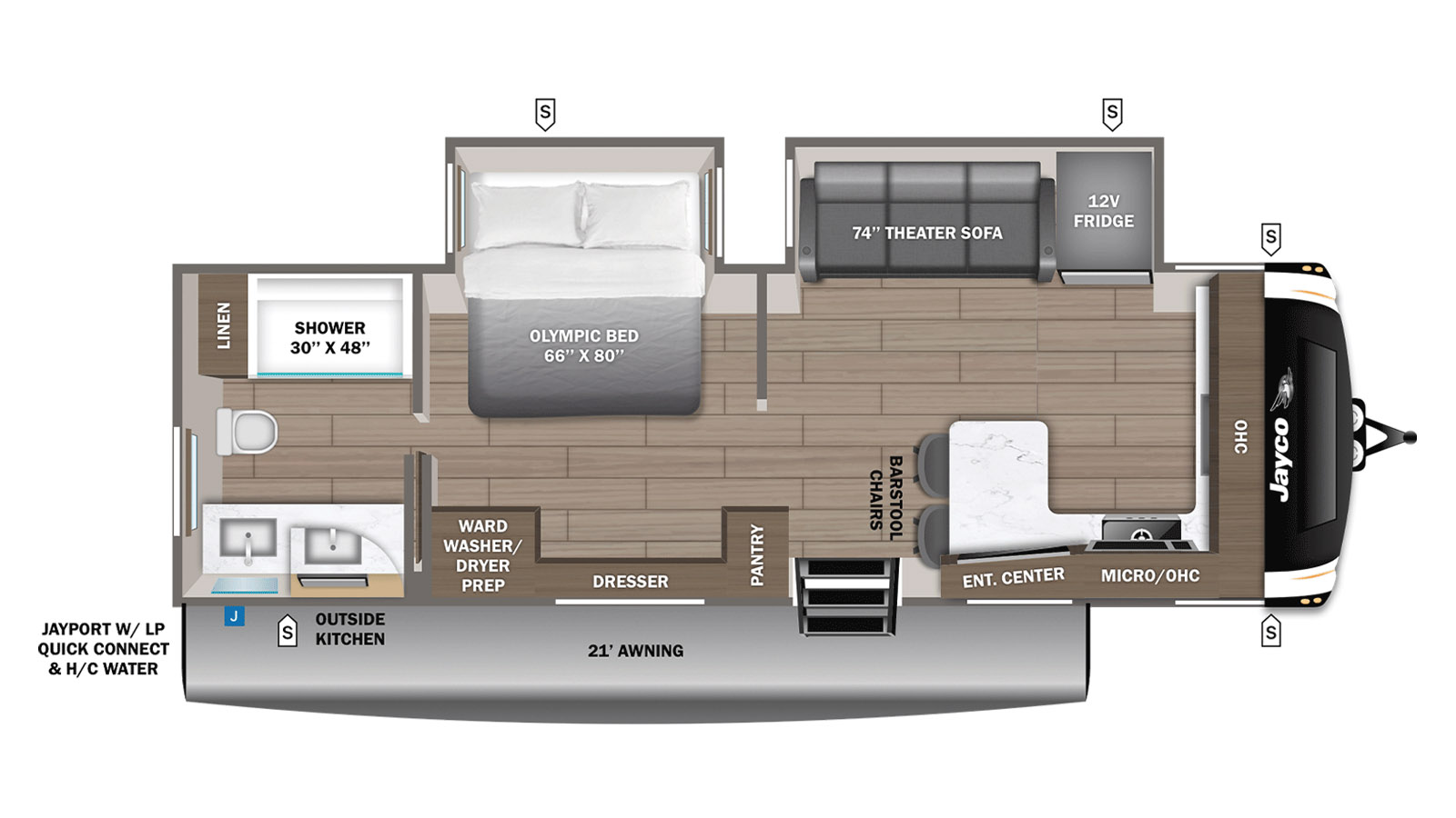 2026 Jayco Eagle HT 265FKDS - Floorplan 1