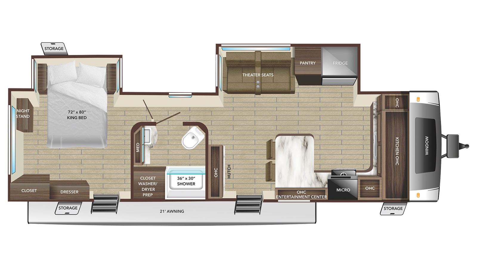 2026 Highland Ridge Light 263KBS - Floorplan 1