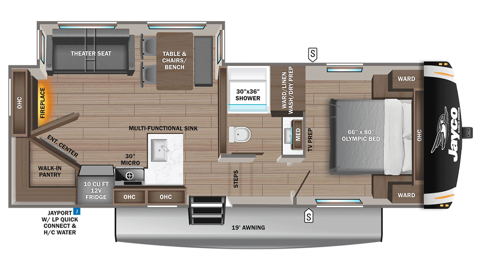2026 Jayco Eagle HT 26REC - Floorplan 1