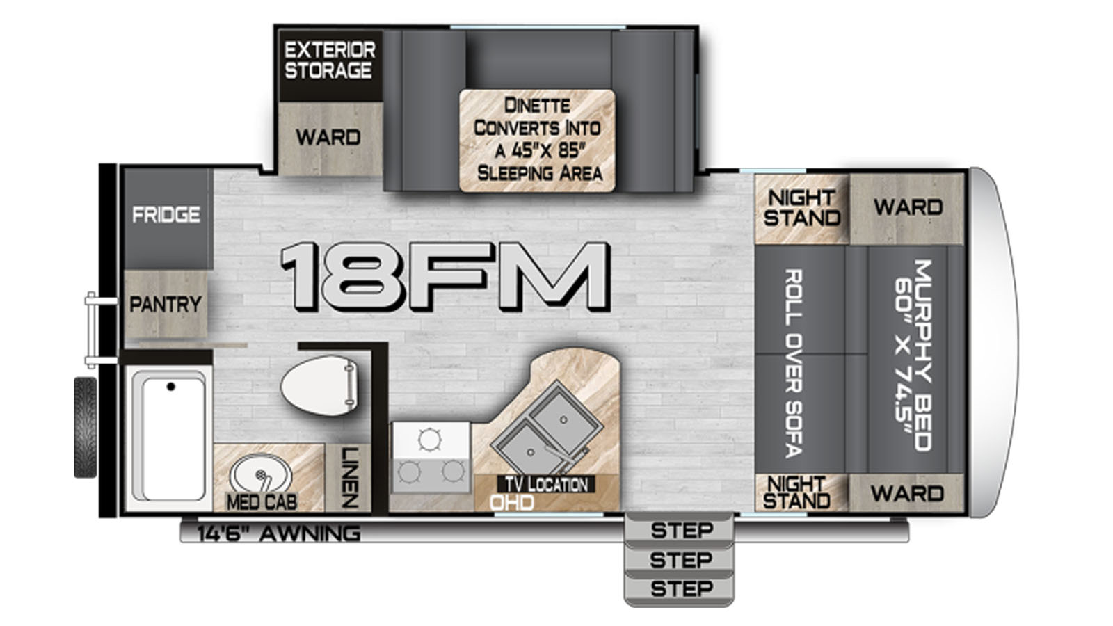 2027 NORTHWOOD NASH 18FM - Floorplan 1