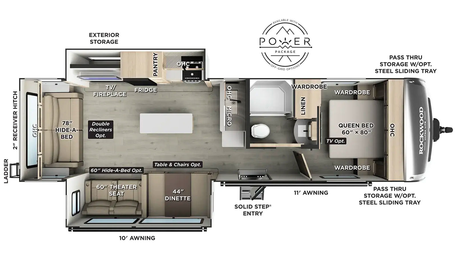 2026 Forest River Rockwood Signature 2906RL - Floorplan 1